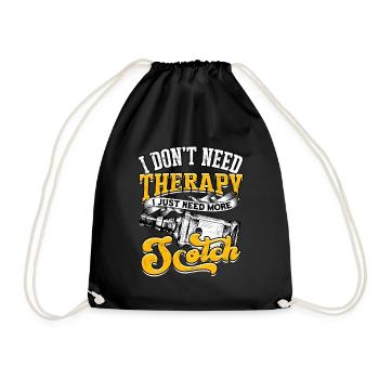 Irish Whisky Scotch Drinker Drinking Alcohol - Drawstring Bag - black - Front