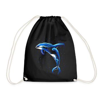 Orca-Springen - Turnbeutel - Schwarz - Vorne