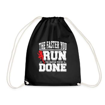 Track and Field Runner Athelitcs Running Sport Run - Turnbeutel - Schwarz - Vorne