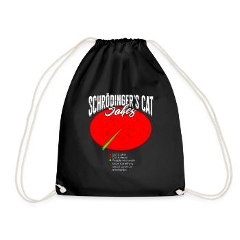Schrodinger's Cat Jokes Quantum Physics - Drawstring Bag - black - Front