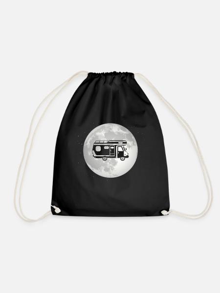Vollmond - Campingwagen - - Turnbeutel - Schwarz