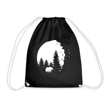 Arbres - Ours - (4) - Sac de sport léger - noir - Devant