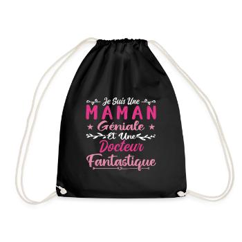 Une Maman Géniale Et Une Docteur Fantastique - Sac de sport léger - noir - Devant