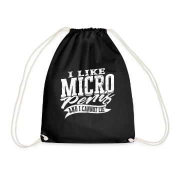 Micropénis Petit Pénis Sexe Cock Club Micro - Sac de sport léger - noir - Devant
