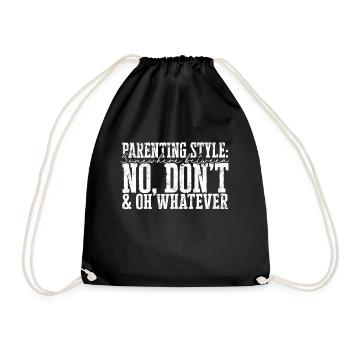 eltern geschenk mutter geschenkidee vater familie - Turnbeutel - Schwarz - Vorne