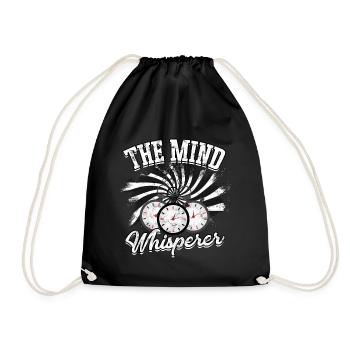 hypnotic hypnotize hypnotist - Drawstring Bag - black - Front