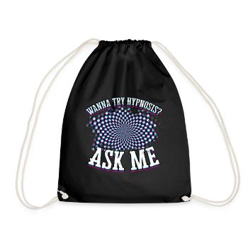 hypnotic hypnotize hypnotist - Drawstring Bag - black - Front