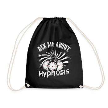 hypnotic hypnotize hypnotist - Drawstring Bag - black - Front