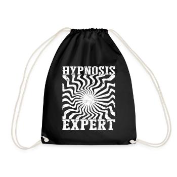 hypnosis hypnotically hypnotize hypnotist gesch - Drawstring Bag - black - Front