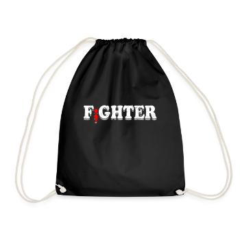 depression depressive sad gift idea unfortunate - Drawstring Bag - black - Front