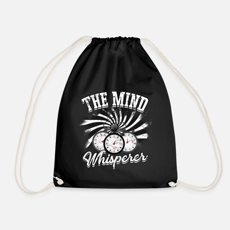 hypnotic hypnotize hypnotist - Drawstring Bag - black