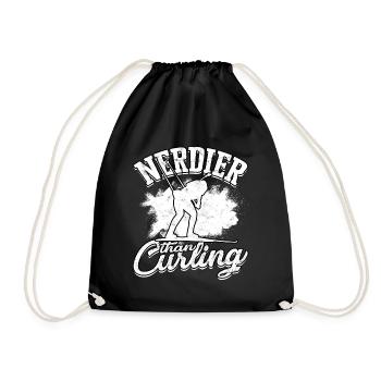 biathlon sport winter sports ski gift saying lan - Drawstring Bag - black - Front