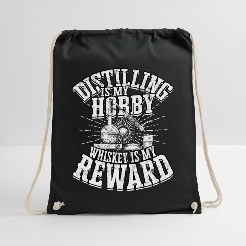 schnapps whiskey burning schnapps distiller gift idea Drawstring Bag