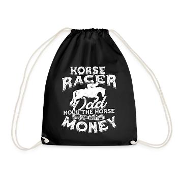 pferderennen pferd reiten pferde reiter geschenk g - Turnbeutel - Schwarz - Vorne
