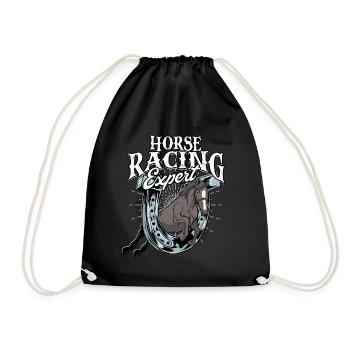 courses de chevaux balade à cheval chevaux cavalier cadeau g - Sac de sport léger - noir - Devant