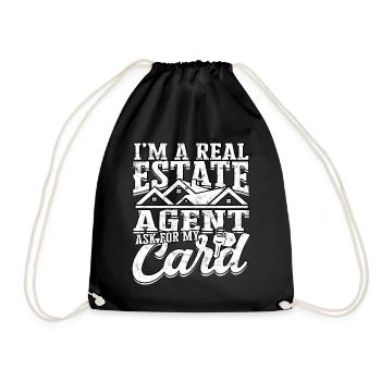agent immobilier agent immobilier cadeau cadeau - Sac de sport léger - noir - Devant