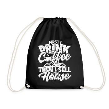 agent immobilier agent immobilier cadeau cadeau - Sac de sport léger - noir - Devant