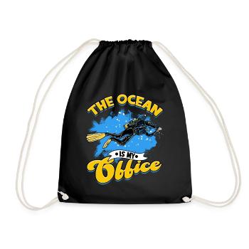 marine biology marine biologist sea biology biologist - Drawstring Bag - black - Front