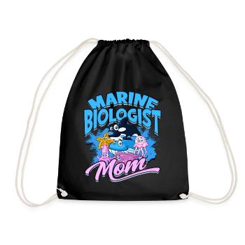marine biology marine biologist sea biology biologist - Drawstring Bag - black - Front
