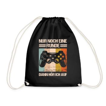 Zocken Zocker Gaming controller Gamer Spruch - Turnbeutel - Schwarz - Vorne