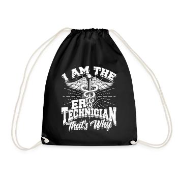 Emergency Department Nurse Hospital Hospitals - Drawstring Bag - black - Front
