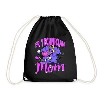 Emergency Department Nurse Hospital Hospitals - Drawstring Bag - black - Front