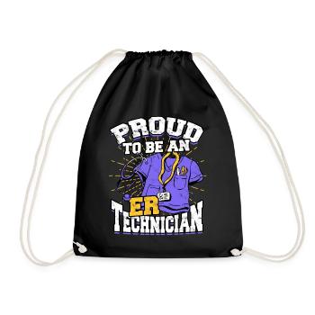 Emergency Department Nurse Hospital Hospitals - Drawstring Bag - black - Front