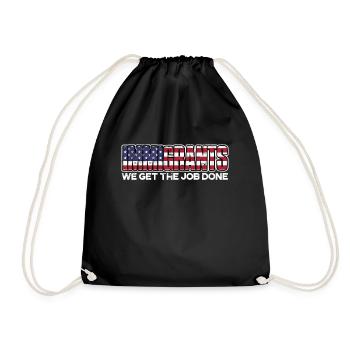 usa amerika einwanderer us bürger amerikanische fl - Turnbeutel - Schwarz - Vorne