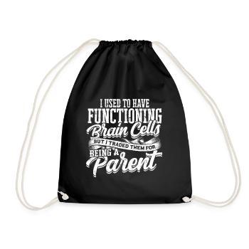 eltern geschenk mutter geschenkidee vater familie - Turnbeutel - Schwarz - Vorne