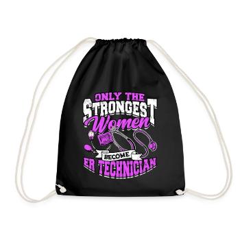 Emergency Department Nurse Hospital Hospitals - Drawstring Bag - black - Front