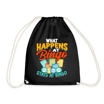 Bingo Jeu Joueur de bingo Grand-mère Loterie de jeu - Sac de sport léger - noir - Devant