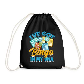 Bingo Jeu Joueur de bingo Grand-mère Loterie de jeu - Sac de sport léger - noir - Devant