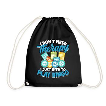 Bingo Jeu Joueur de bingo Grand-mère Loterie de jeu - Sac de sport léger - noir - Devant
