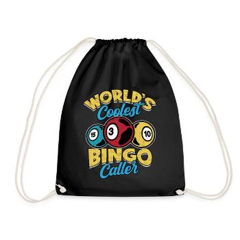 Bingo Jeu Joueur de bingo Grand-mère Loterie de jeu - Sac de sport léger - noir - Devant