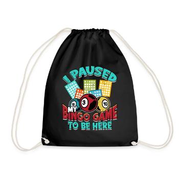 Bingo Jeu Joueur de bingo Grand-mère Loterie de jeu - Sac de sport léger - noir - Devant
