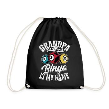 Bingo Jeu Joueur de bingo Grand-mère Loterie de jeu - Sac de sport léger - noir - Devant