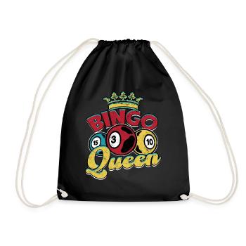 Bingo Jeu Joueur de bingo Grand-mère Loterie de jeu - Sac de sport léger - noir - Devant