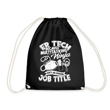 Emergency Department Nurse Hospital Hospitals - Drawstring Bag - black - Front