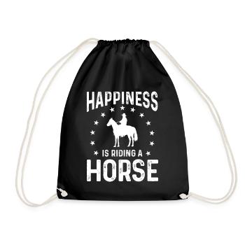 Le bonheur, c’est monter à cheval - Sac de sport léger - noir - Devant