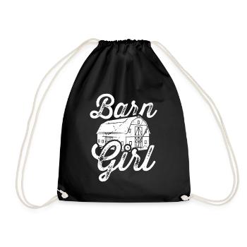 Barn maid - Drawstring Bag - black - Front