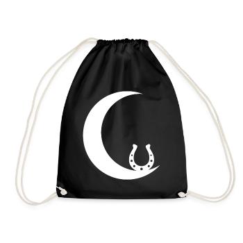 Crescent Moon - Horseshoe - - Drawstring Bag - black - Front