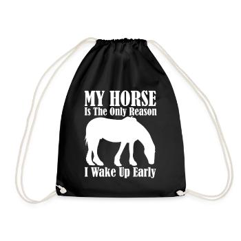 Mon cheval est la seule raison pour laquelle j’ai arrêté tôt un - Sac de sport léger - noir - Devant