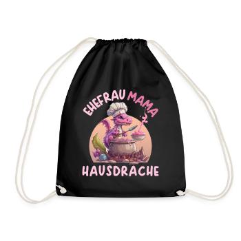 Ehefrau Mama Hausdrache - Turnbeutel - Schwarz - Vorne