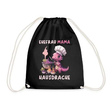 Ehefrau Mama Hausdrache - Turnbeutel - Schwarz - Vorne