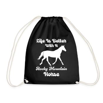 La vie est meilleure avec un stylo des montagnes - Sac de sport léger - noir - Devant