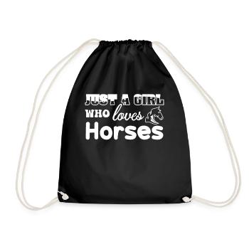 Juste une fille qui aime les chevaux 13 - - Sac de sport léger - noir - Devant