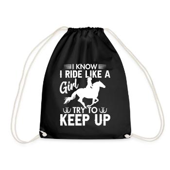 Je sais, je roule comme une fille - Essayez le mitz - Sac de sport léger - noir - Devant