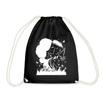 Fille Cheval - - Sac de sport léger - noir - Devant