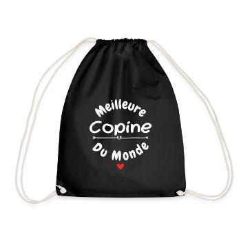 Meilleure Copine Du Monde - Sac de sport léger - noir - Devant