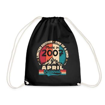 The legends were born in April 2007 Gift - Drawstring Bag - black - Front